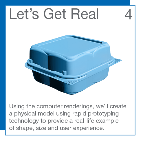 Let's Get Real — Using the computer renderings, we'll create a physical model using rapid prototyping technology to provide a real-life example of shape, size and user experience.